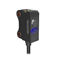 Banner Engineering VS8ANFF50BQ3 Photoelectric Sensors VS8 Series: Blue LED Fixed Field; Range: 2 mm to 50 mm; Input: 10-30 V dc; Output: NPN; 3-pin M8 200 mm Pigtail