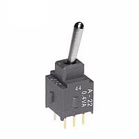 NKK Switches A22AP Toggle Switches DPDT ON-ON VERT PC