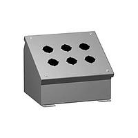 Hammond Manufacturing 1490MG6 Pushbutton Enclosures N12 PB Consolet - 6 PB x 22.5mm - 7.25 x 8.50 x 6.75" - Steel/Gray