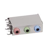 Kycon STX-4335-5BGP-S1 Phone Connectors 3.5mm STACKED STEREO 5P BLU/5P GRN/5P PN