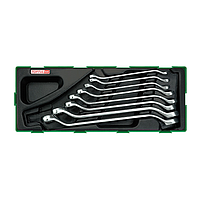 TOPTUL GTA0802 45° Offset Double Ring Wrench Set (8pcs, 8-22mm)