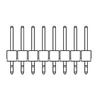 Amphenol Commercial Products G800W590018EU Pin Strip Pin Header 2.54mm Pitch STR DIP,2x6Pin,G/F,NY6T,6.1mm*2.5mm*3.0mm,Color-Black,BAG
