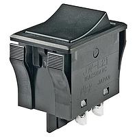 NKK Switches JWL21RAA/UC Rocker Switches DPST TV8 RATED BLACK CAP