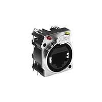 Amphenol Tuchel RJX8FB6HRRB XLR XLRnet B Type Ethernet Chassis Mount, Horizontal PCB, CAT6, LED Sequence Red/Red, Bulk Packaging