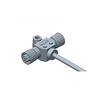 Amphenol LTW SD-040400-FF0-TSA03 Specialized Cables M Series Sensor Connector, T Cable, Metal, D Coding, 4A, 04 pins, (End 1) Female Female, (End 2) Female Female, Screw Thread, Length 3000 mm, IP68