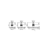 Trimos V-50.2 Set Of 3 Disc-shaped Inserts M2.5 (Ø7.7mm, Ø11.5mm, Ø18mm)