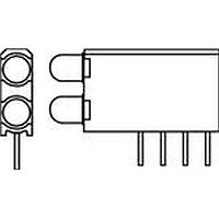 Dialight 569-0113-300F LED Circuit Board Indicators YELLOW DIFFUSED