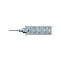 Amphenol LTW DB12-5A8CAB-DPS7B03 Distribution Boxes Circular Metric Connector, M12 Distribution Box, 8 Ports, 4A, 05 pins, Female Connector, Female Contact, Length 3000mm, IP67 Unmated