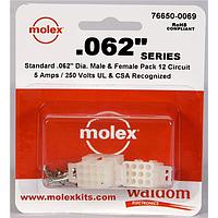 Molex 76650-0069 Kits .062 Connector Kit Pnl Mnt Plug Rec 12P
