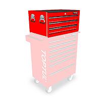 TOPTUL GCAZ0033 W/3-Drawer Tool Chest GENERAL SERIES (104 pcs, Red)