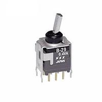 NKK Switches B29HB ON-OFF-(ON) .248 FLT EXTENDED PC .4VA