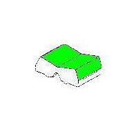Honeywell AML54-F50GG Switch Bezels / Switch Caps FULL ROCKER GREEN PROJECT COLOR NO LEG