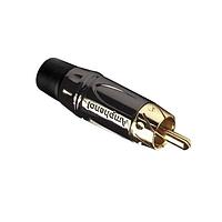 Amphenol Audio ACPL-CBK Cable Mount RCA PLG BLK Chromate Black Flex Grommet