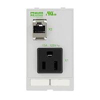 Murrelektronik 4000-68000-4040000 Ethernet I/O Modules MODLINK MSDD SINGLE COMBI INSERT USA NEMA 5-15, 1xRJ45 female/female
