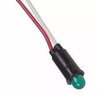 VCC 5102H5-5V LED Panel Mount Indicators GREEN DIFFUSED 1/4" MOUNTING HOLE