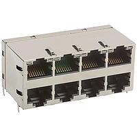 Bel Fuse 0863-2X4R-Y4-F Magnetic Jack MagJack 1000BaseT, 2X4, OG/Y, -40 to 85*C, RoHS