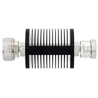 Fairview SA75DMDF25W-20 20 dB Fixed Attenuator 7/16 Male To 7/16 Female Up To 7.5 GHz Rated To 25 Watts With Black Aluminum Heatsink Body