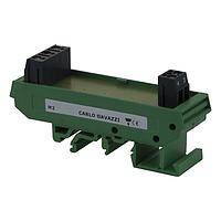 Carlo Gavazzi RPM2 Relay Sockets & Hardware DIN adaptor module for RP series (PCB mount solid state relays), 600V max. operational voltage with LED for control voltage presence indication, Packed x2