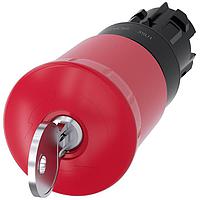 SIEMENS 3SU10001HR200AA0 Emergency Stop EMERG-STOP,KEY RELEASE RED MH CAP O40MM