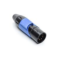 Amphenol Audio AX5MB6M-AU Cable Connectors 5P PIN M PLUG BLKGLD W BLU MRK SLV
