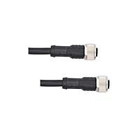 Amphenol LTW M12B05FL-12BFL-SB001 Sensor Cables / Actuator Cables M12 Circular Metric Connector, B Code, Metal, 4A, 05 pins, Female Connector, Female Contact, Straight-to-Straight, Screw Thread, Overmolded Double Ended, Length 1000mm, IP68 / IP69K