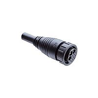 Amphenol LTW DCU-08AFEM-LL7B03 Sensor Cables / Actuator Cables Ceres, Large Size, Plastic, 20A+2A, 08 pins, Female Connector, Male (Power) + Female (Signal) Contact, Straight, 2 Points Lock, Overmolded, Length 3000mm, IP67