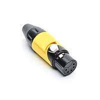 Amphenol Audio AX5FB4M Connectors 5P SOCKET F PLUG BLK W YLW MRK SLEEVE
