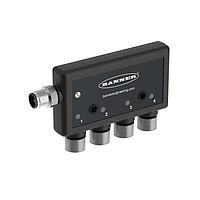 Banner Engineering R90C-4B21-KQ IO-Link Hub R90C Series: 4 Port Discrete IO-Link Hub; IO-link Interface; 4-pin M12 QDs