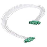Harwin G125-FC12005F1-0600L Single Ended GECKO SL CABLE ASSY 600MM FEM 26 AWG 20 POS