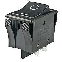 NKK Switches JWL21RA1A/UCV Rocker Switches DPST TV8 RATED BLACK CAP&BODY HORZ "O I"
