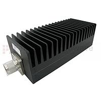 Fairview SA3N1007-20 20 dB Fixed Attenuator N Male To N Female Up To 3 GHz Rated To 100 Watts With Black Aluminum Heatsink Body