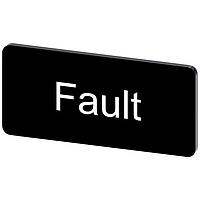 SIEMENS 3SU19000AC160EC0 Labeling Plate, Fault INSCR. LABEL, BLACK 12.5 X 27MM, FAULT