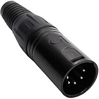 Io Audio Technologies IO-XLR5-M-BK Cable Connectors Professional 5-Pin XLR Plug, Male, Silver