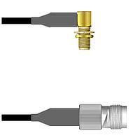 Amphenol Custom Cable Q-2R04J0008084i RF Cable Assemblies SMA-RJB/TNC-SJ RG58 84I