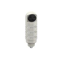 Banner Engineering TL50BLB2Y2R2ALS4CQ Tower Lights Beacon Tower Light, Gray Housing: 3-Color Sealed; Loud Staccato Audible Indicator; Voltage: 12-30 V dc or 24 V ac; Environmental Rating: IP67; Input: Bimodal; Colors: Blue flash Yellow flash Red flash; 5-pin M12 Integral QD