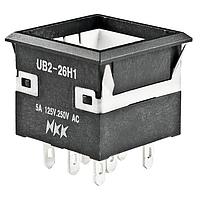 NKK Switches UB226KKW015D Pushbutton Switches DPDT ON-ON AMBER LED SOLDER LUG BODY ONLY