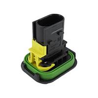 AMP Connectors - TE Connectivity 1-1703843-1 Tab Housing 3POS, TAB 1.6X0.6, TAB HSG, ASSY,