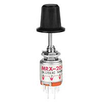 NKK Switches MRX204-CA Rotary Switches DP W/ 2-4 POS LARGE KNOB BLK