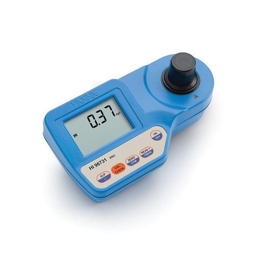 Portable zinc testing instrument and accessories for water analysis