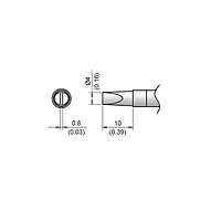 HAKKO T39-D4 Chisel Tip (4 x 10mm)