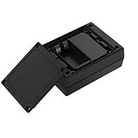 Serpac 132Ri9V,BK Plastic Recessed, Smooth Top Desktop Encl. w/ 9V Battery Compartment, 4.38x3.25x2.00in.