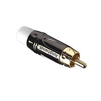Amphenol Audio ACPL-CWH Cable Mount RCA PLG BLK Chromate White Flex Grommet