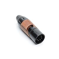Amphenol Audio AX5MB1M Connectors 5P PIN M PLUG BLK W BRN MRK SLEEVE