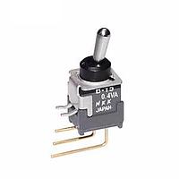 NKK Switches B15JV Toggle Switches SPDT ON(ON) .248 BAT VERTICAL PC .4VA