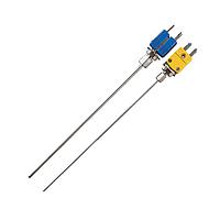 OMEGA SCPSS-062U-4-DUAL Dual Element Thermocouple Probes with Miniature Connectors (Thermocouple, T, 260 °C)