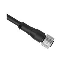 Banner Engineering MQDC-860 Sensor Cables / Actuator Cables Cordset: Single Ended M12; 8-pin Straight Female; 18.5 m 8x24 Shielded Black PVC Jacket; Nickel-Plated Brass Coupling Nut