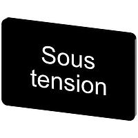 SIEMENS 3SU19000AD160GS0 Labeling Plate, Sous Tension INSCR. LABEL,BLK 17.5X27MM, SOUS TENSION