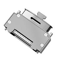 Amphenol Positronic D37000ELNE30/AA Lightweight Aluminum Backshell D, D-Sub Backshell, Machined Aluminum, Top Entry with Tie Wrap, UNC 4-40 captive rotating male jackscrews, RoHS, Size 4