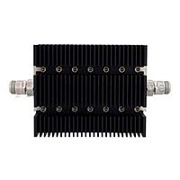 Fairview SA6NFNF100W-10 10 dB Fixed Attenuator N Female To N Female Directional Up To 6 GHz Rated To 100 Watts With Black Aluminum Heatsink Body