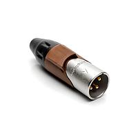 Amphenol Audio AX3M1M-AU Cable Connectors 3P PIN M PLUG GLD W BRN MRK SLEEVE